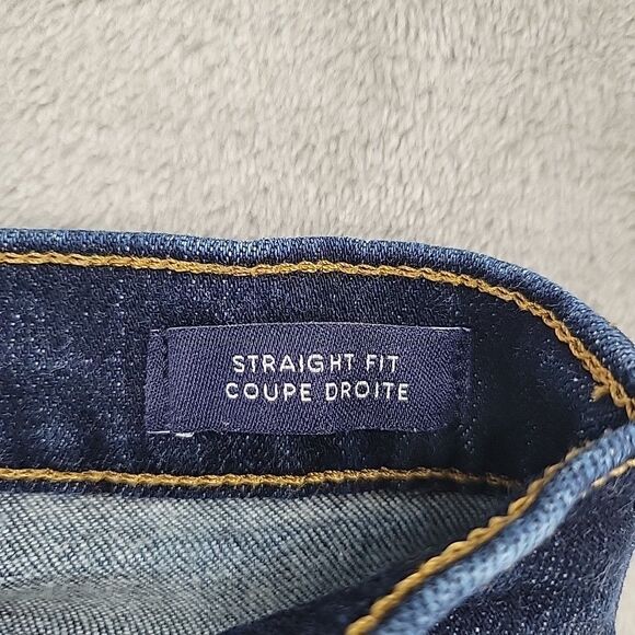 Lands' End Mens Jeans Square Rigger Size 32x29 Straight Leg Dark Blue Denim - Picture 7 of 12